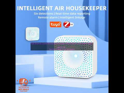 1005005909338756 Tuya Smart Air Quality Monitor Box Automation Alarm Detector Smart Hom