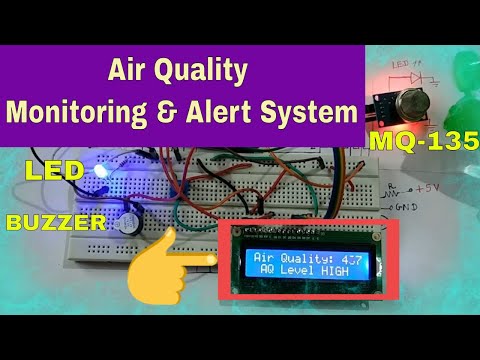 Air Quality Monitoring and Alert System using Arduino with MQ135