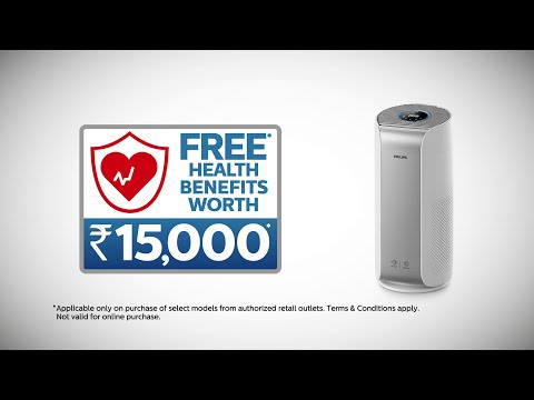 Get free health benefits worth Rs. 15,000/- with Philips Air Purifier