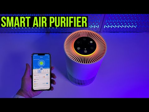 Govee Smart Air Purifier Setup and Full Demo. Very quiet. Works with Alexa and Siri.