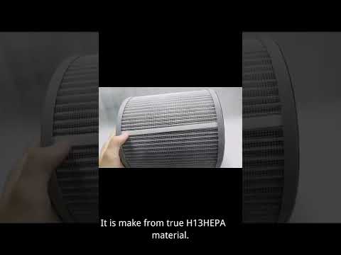 Grey cylinder air purifier true hepa filter for air purifier
