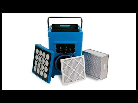 "Highlight Features" MOUNTO AF1000 1hp 1000cfm Industrial HEPA Air Scrubber Air Filtration System