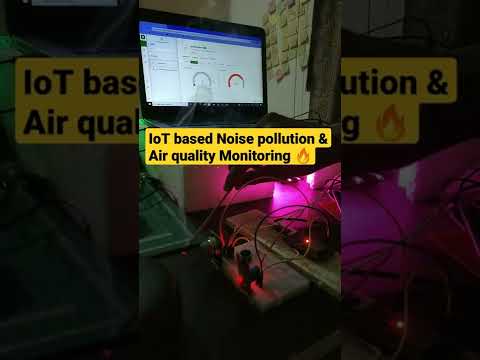 IoT based Noise pollution and Air quality Monitoring 🔥#shorts #shortsvideo #iot