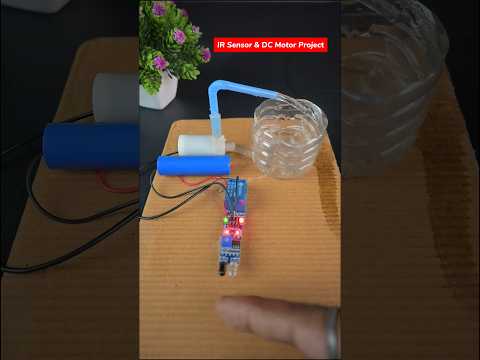 IR Sensor Water Pump Controller: Auto On/Off Project #shorts #waterpump #scienceexperiment