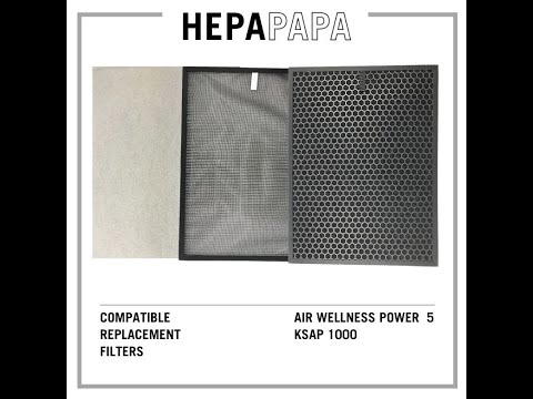 Nikken Air Wellness Power 5 KSAP 1000 Compatible Replacement Filters By HEPAPAPA