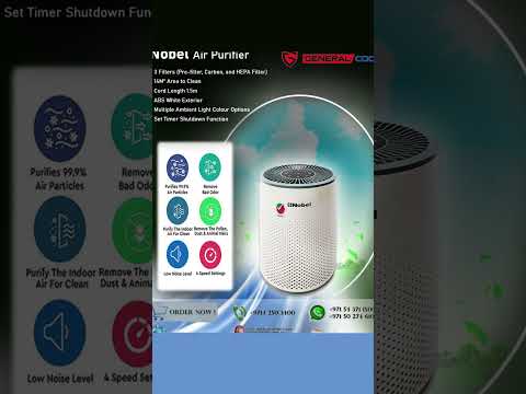 Nobel Air Purifier 14 Square Meter Area To Clean 3 HEPA Filters 4 Speed Ambiant Light NAP120 White