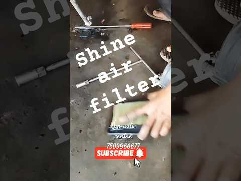 #om #auto #centre 👌#shine air filter 🏍️ #bikelover #experiment😱 ##automobile