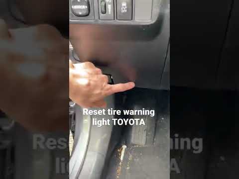 Reset tire warning light, Toyota
