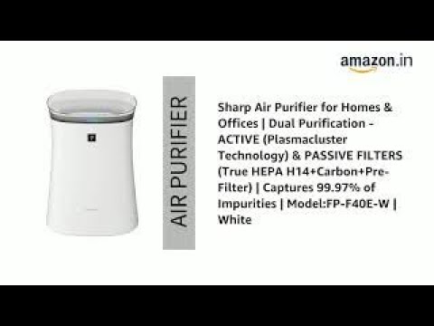 Sharp Air Purifier for Homes & Offices | Dual Purification – ACTIVE (Plasmacluster Technology) & PA