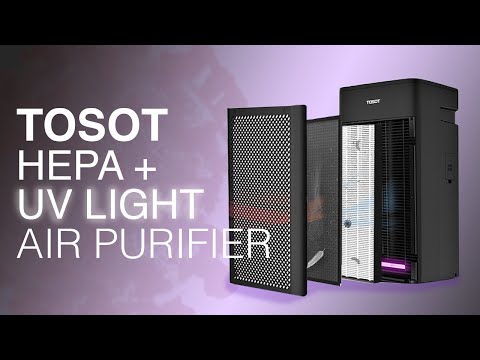 TOSOT Air Purifier – Medical Grade HEPA + UV Light Germ Killer!
