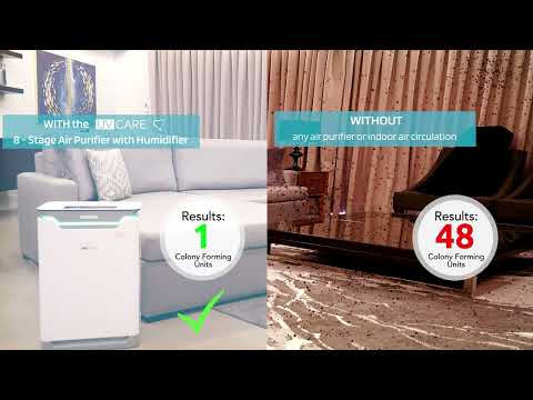 UV Care 8-Stage Air Purifier with Humidifier | Atmospheric Plate Exposure Test