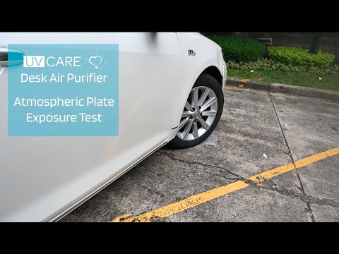 UV Care Desk Air Purifier | Atmospheric Plate Exposure Test