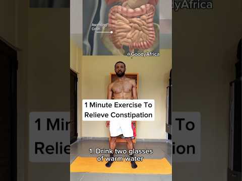 1 Minute Exercise To Relieve Constipation #constipation #yoga #bowelmovement #stool #wellness