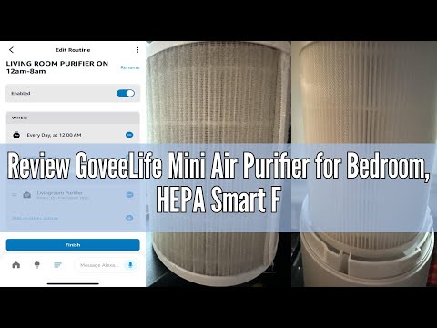 Review GoveeLife Mini Air Purifier for Bedroom, HEPA Smart Filter Air Purifier with App Alexa Contro